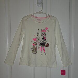 Isaac Mizrahi Girls Paris Long Sleeve T-Shirt Size Small (5-6)